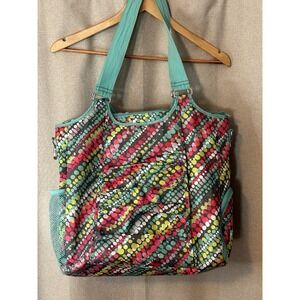 Thirty-One 31 All Pro Tote Pool Beach Gym Yoga Travel Diaper Bag Graffiti Dot